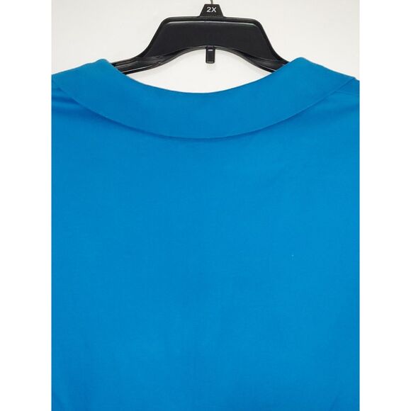 A Studio Works Women's Plus Sized Polo Shirt Blue Casual Activewear 2X - Picture 8 of 10